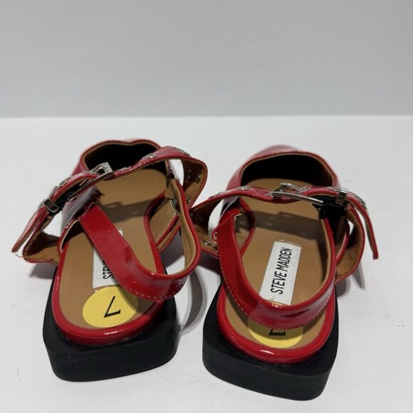 Steve Madden Women's Smokee Slingback Flats Red Size 7 M - Picture 4 of 5